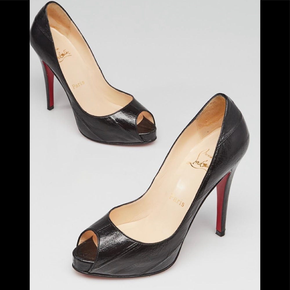 Christian Louboutin Very Prive 120 Eel skin pumps